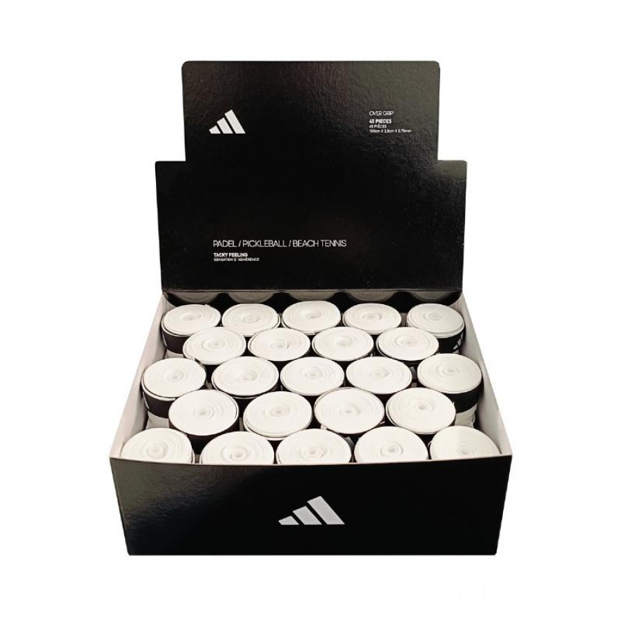 Tamburo Adidas 45 Overgrips Tacky Feeling Bianco - Barata Oferta Outlet