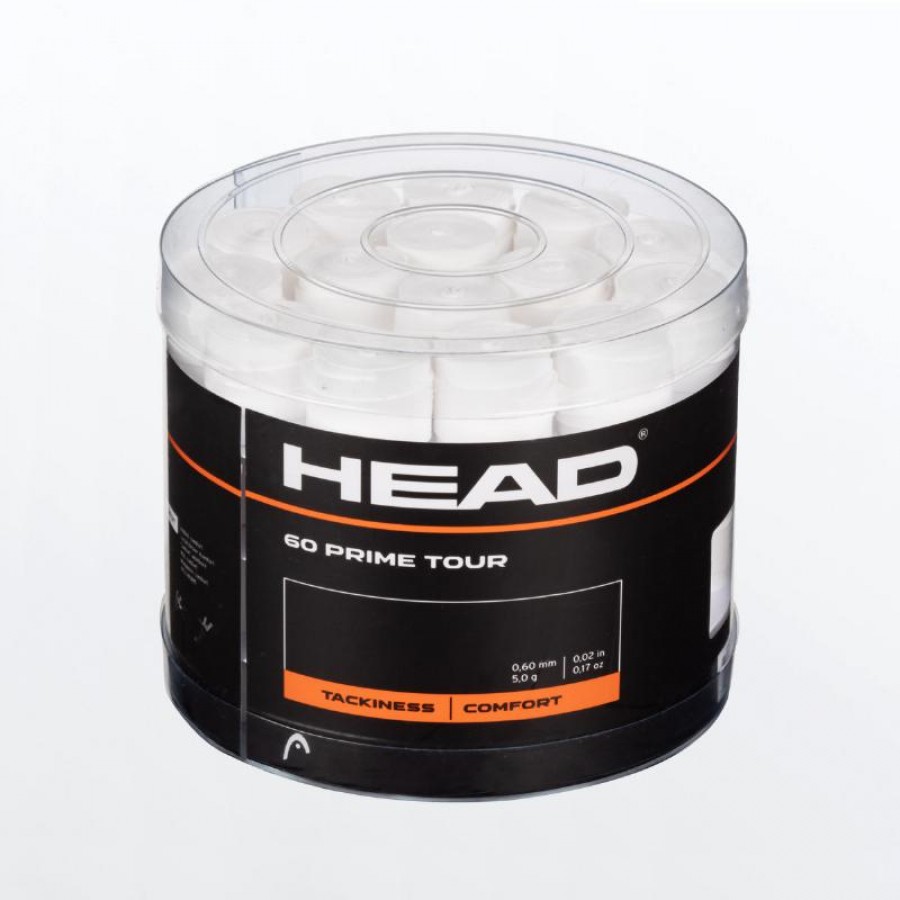 Drum Head Prime Tour Smooth White 60 Overgrips PADELPOINT Drum Head Prime Tour Smooth White 60 Overgrips