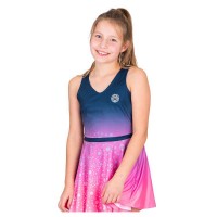 Bidi Badu Colortwist Rosa Azul Escuro Vestido Junior