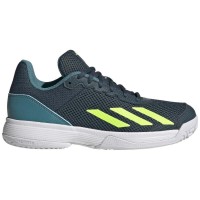 Zapatillas Adidas Courtflash Verde Artic Blanco Fluor Junior