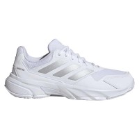 Tênis femininos Adidas CourtJam Control 3 Prata Branca