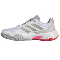 Zapatillas Adidas CourtJam Control 3 Blanco Plata Rojo Mujer  Oferta + Barato