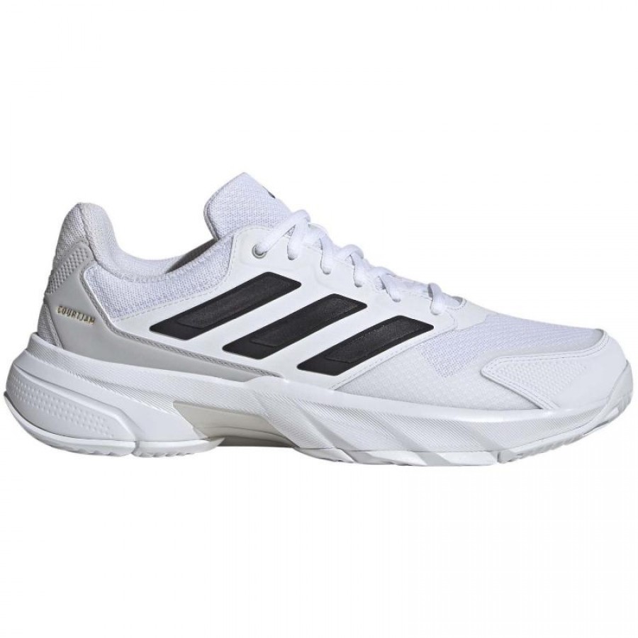 Adidas CourtJam Control White Black Grey Shoes  PADELPOINT Adidas CourtJam Control White Black Grey Shoes