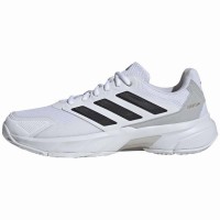 Adidas CourtJam Control White Black Grey Shoes  PADELPOINT Adidas CourtJam Control White Black Grey Shoes