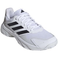 Adidas CourtJam Control Blanc Noir Gris Chaussures
