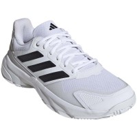 Adidas CourtJam Control White Black Grey Shoes  PADELPOINT Adidas CourtJam Control White Black Grey Shoes