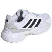 Adidas CourtJam Control White Black Grey Shoes  PADELPOINT Adidas CourtJam Control White Black Grey Shoes