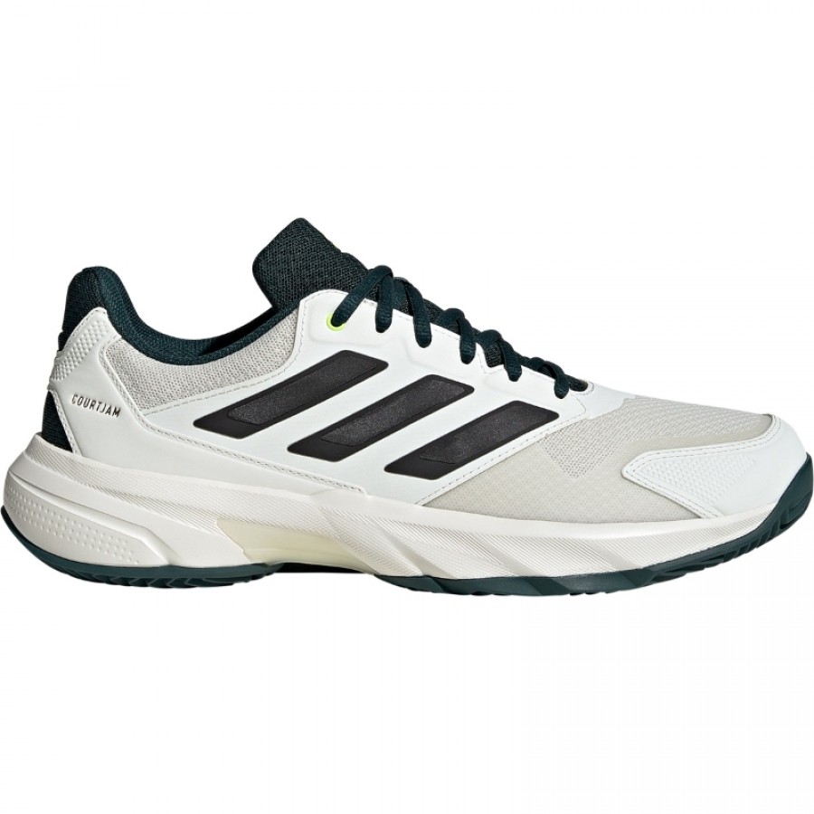 Zapatillas Adidas CourtJam Control Clay Blanco Negro Verde  Oferta + Barato