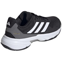 Adidas CourtJam Control Clay Black White Grey Shoes  PADELPOINT Adidas CourtJam Control Clay Black White Grey Shoes
