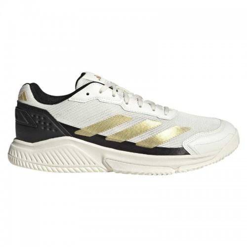 Tênis Adidas Courtquick Padel Branco Ouro Preto