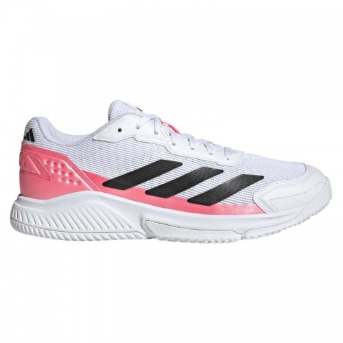 Tênis Adidas Courtquick Padel Branco Rosa