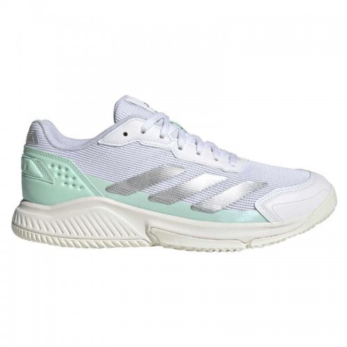 Tênis femininos Adidas Courtquick Padel Verde Menta Branco