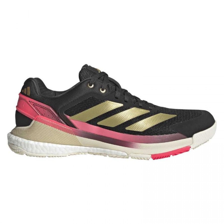 Adidas Crazyquick Boost Padel Black Gold Rose Sneakers