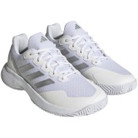 Zapatillas Adidas GameCourt 2 Blanco Plata Metal Mujer  Oferta + Barato