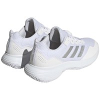 Zapatillas Adidas GameCourt 2 Blanco Plata Metal Mujer  Oferta + Barato