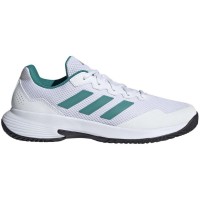 Adidas GameCourt 2 Blanc Vert Noir Baskets  Offre - Pas cher