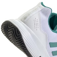 Adidas GameCourt 2 Blanc Vert Noir Baskets  Offre - Pas cher