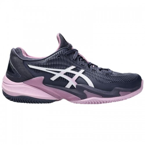 Baskets Femme Asics Court FF 3 TERRE BATTUE Bleu Indigo Blanc Baskets Femme Asics Court FF 3 TERRE BATTUE Bleu Indigo Blanc