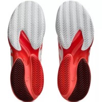 Baskets Asics Court FF 3 Novak CLAY Blanc Rouge  Offre - Pas cher