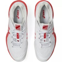 Baskets Asics Court FF 3 Novak CLAY Blanc Rouge  Offre - Pas cher