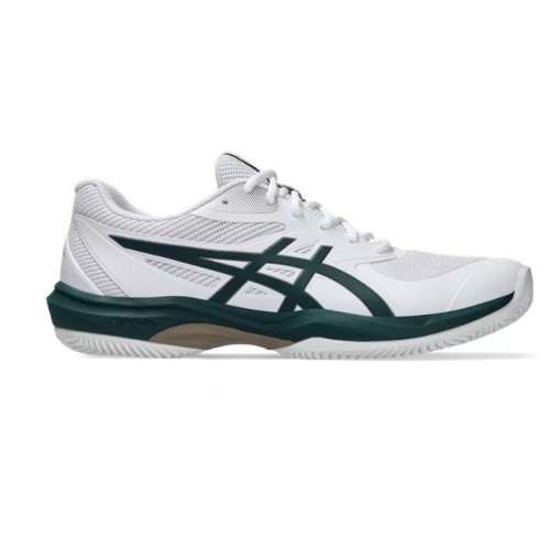 Asics Game FF Clay Blanc Vert Baskets Saxon Asics Game FF Clay Blanc Vert Baskets Saxon