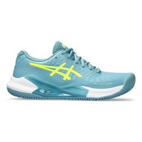 Sneakers Asics Gel Challenger 14 Grigio Argilla Blu Giallo Neon Donna