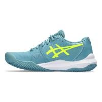 Sneakers Asics Gel Challenger 14 Grigio Argilla Blu Giallo Neon Donna