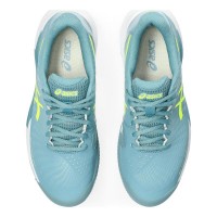 Baskets Asics Gel Challenger 14 Clay Grey Blue Yellow Neon Femme