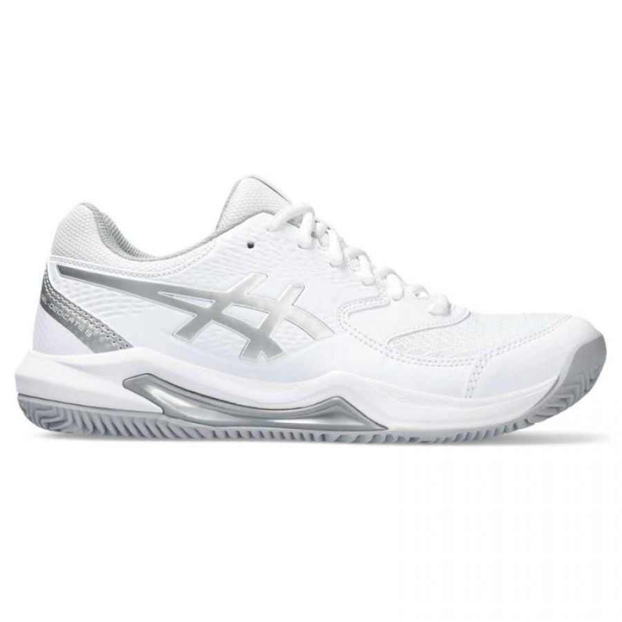 Chaussures Femme Asics Gel Dedicate 8 Clay White Silver