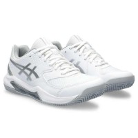 Chaussures Femme Asics Gel Dedicate 8 Clay White Silver