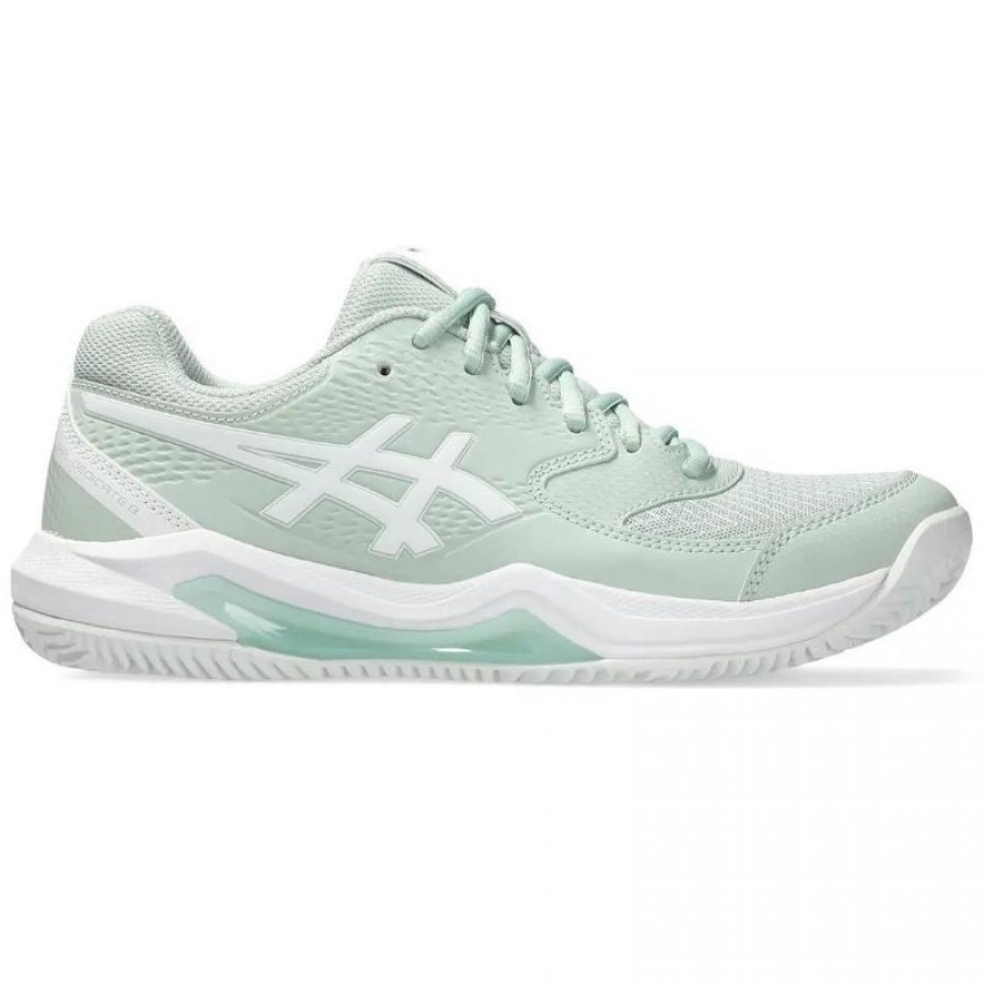 Asics Gel Dedicate 8 Clay Lichen Verde Bianco Sneakers Donna  Offerta + Economico