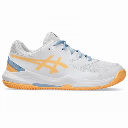 Baskets Junior Asics Gel Dedicate 8 GS Blanc Orange Baskets Junior Asics Gel Dedicate 8 GS Blanc Orange