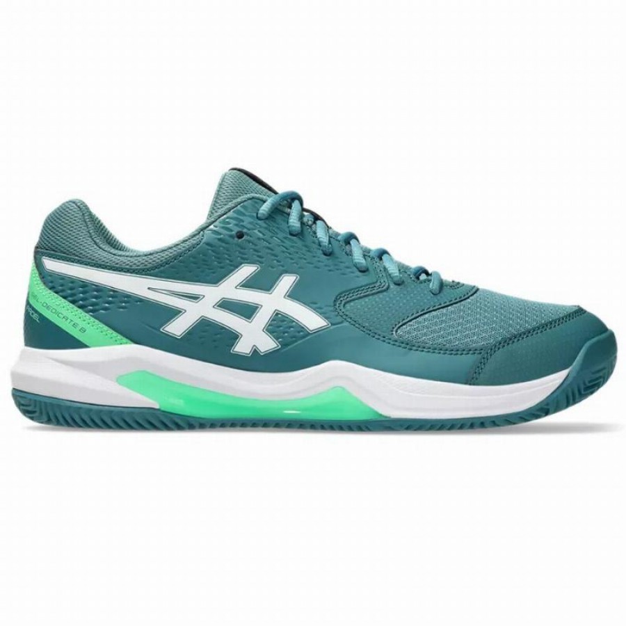 Zapatillas Asics Gel Dedicate 8 Padel Verde Pino Blanco