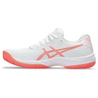 Chaussures Femme Asics Gel Game 9 Clay White Coral