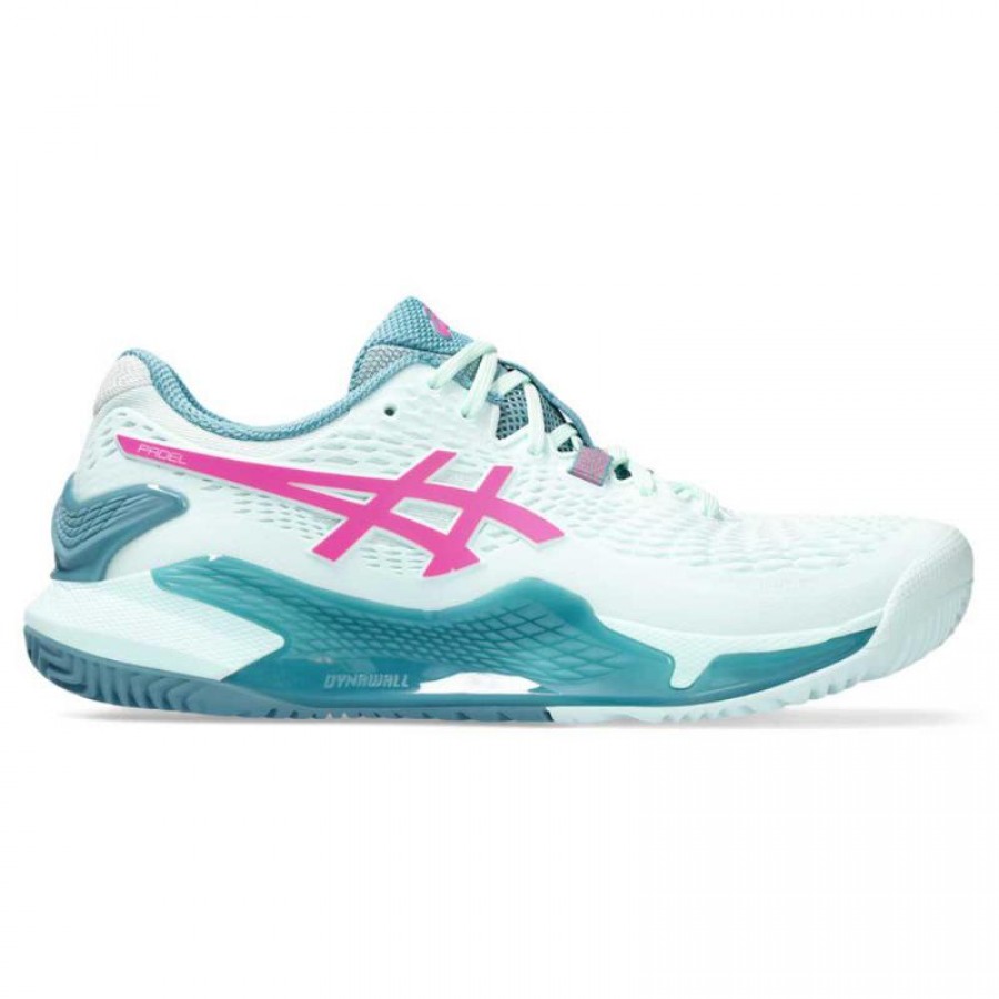 Zapatillas Asics Gel Resolution 9 Padel Menta Rosa Fluor Mujer  Oferta + Barato