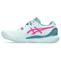 Zapatillas Asics Gel Resolution 9 Padel Menta Rosa Fluor Mujer  Oferta + Barato