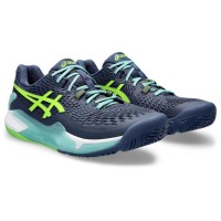 Chaussures Electriques Asics Gel Resolution 9 Padel Blue Lime