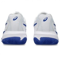 Baskets Junior Asics Gel Resolution X Clay GS Blanc Bleu Cobalt  Offre - Pas cher