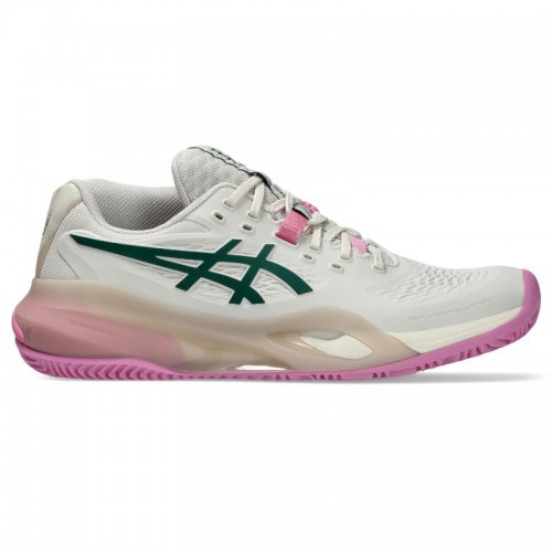 Asics Gel Resolution X Padel Beige Verde Scarpe da Ginnastica da Donna