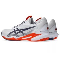 Tênis Asics Solution Speed FF 3 Clay Branco Cinza Laranja  Oferta + Barato