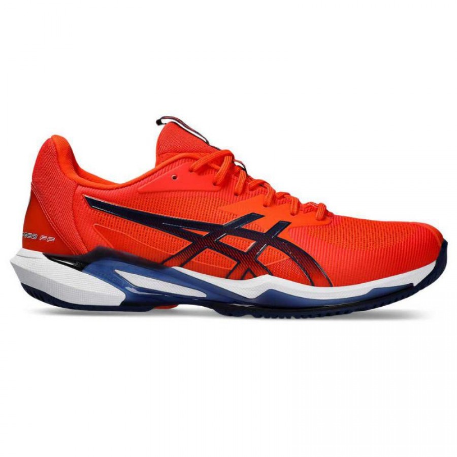 Zapatillas Asics Solution Speed FF 3 Clay Naranja Azul Marino  Oferta + Barato