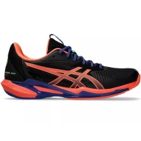 Baskets Asics Solution Speed FF 3 Padel Noir Corail  Offre - Pas cher