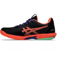 Baskets Asics Solution Speed FF 3 Padel Noir Corail  Offre - Pas cher
