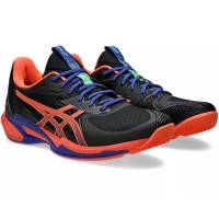 Baskets Asics Solution Speed FF 3 Padel Noir Corail  Offre - Pas cher