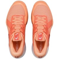 Baskets Femme Head Sprint Pro 4.0 Clay Coral White  Offre - Pas cher