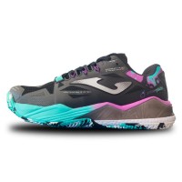 Chaussures Femme Joma Spin 2401 Black Turquoise Pink
