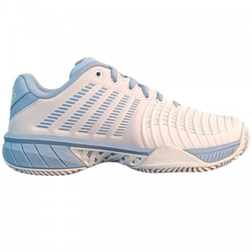 Baskets Femme Kswiss Express Light 3 HB TERRE BATTUE Blanc Bleu Vert Baskets Femme Kswiss Express Light 3 HB TERRE BATTUE Blanc Bleu Vert