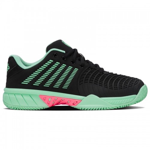Baskets Femme Kswiss Express Light 3 HB Clay Noir Menthe Rose Baskets Femme Kswiss Express Light 3 HB Clay Noir Menthe Rose
