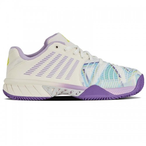 Baskets Femme Kswiss Express Light 3 HB Padel Blanc Violet Baskets Femme Kswiss Express Light 3 HB Padel Blanc Violet