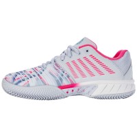 Zapatillas Kswiss Express Light 3 HB Padel Gris Blanco Rosa Neon Mujer  Offer + Cheap